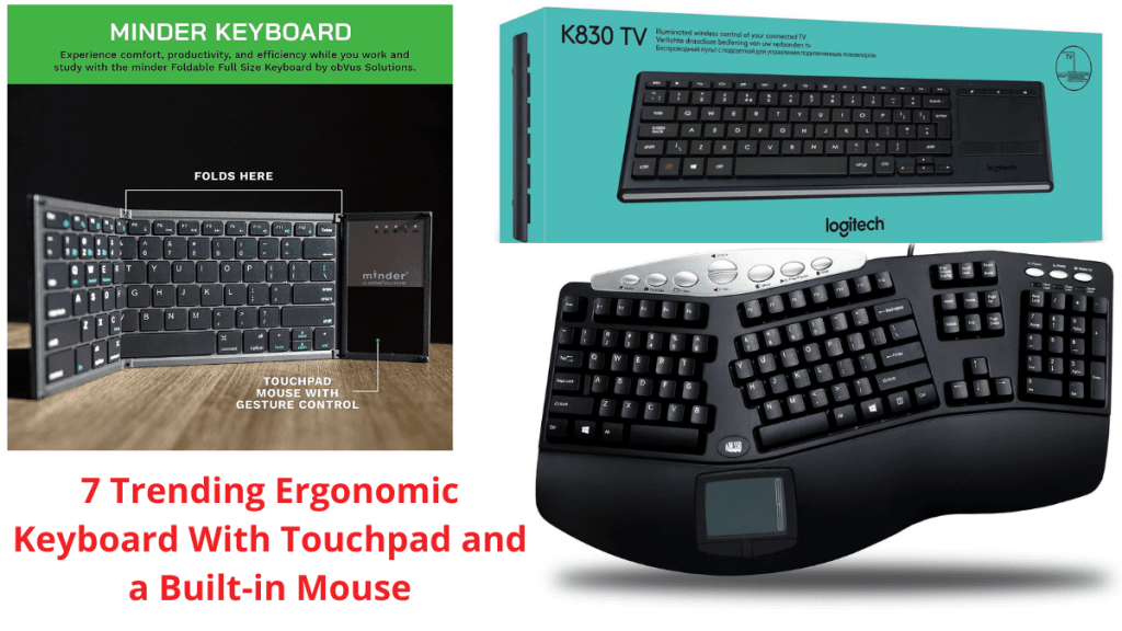Ergonomic Keyboard With Touchpad