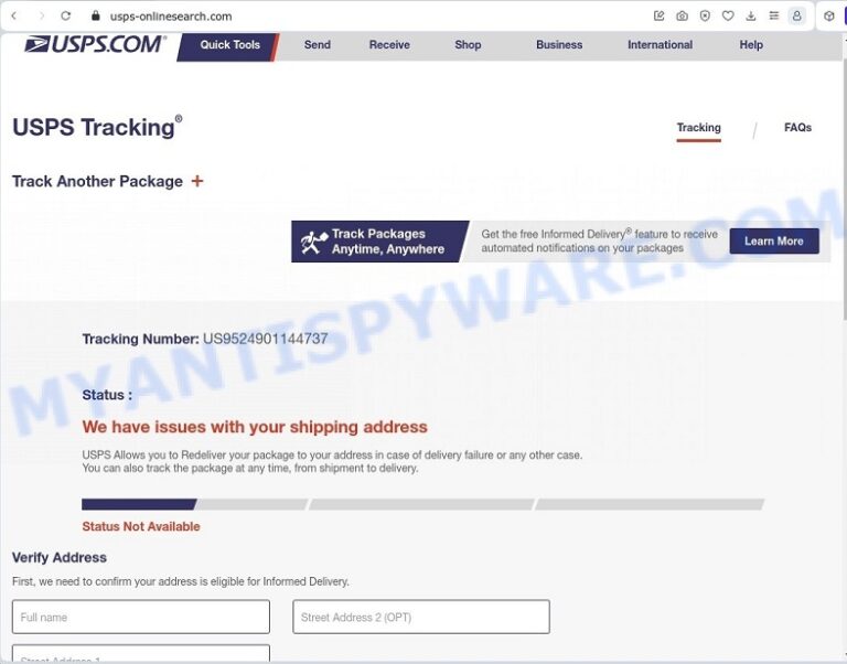 US9524901144737: Fake USPS Tracking Number Scam BEWARE!!
