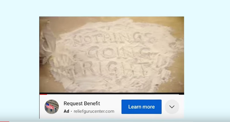 relief guru center scam ad
